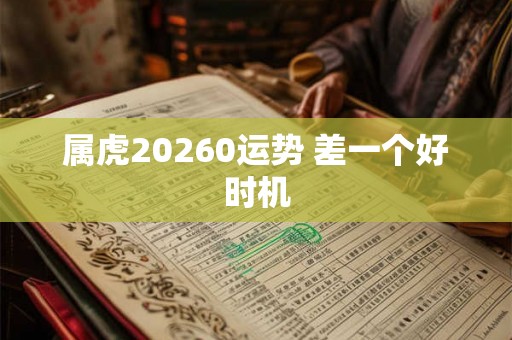 属虎20260运势 差一个好时机