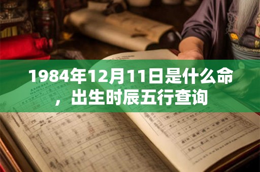 1984年12月11日是什么命,出生时辰五行查询 1984年12月11日是什么命,出生时辰五行查询