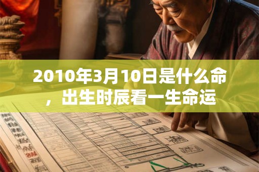 2010年3月10日是什么命，出生时辰看一生命运