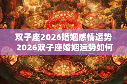 双子座2026婚姻感情运势 2026双子座婚姻运势如何