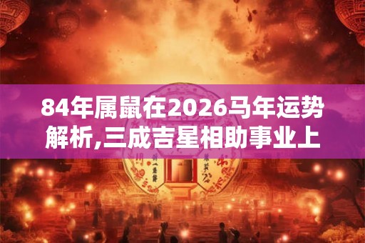 84年属鼠在2026马年运势解析,三成吉星相助事业上升