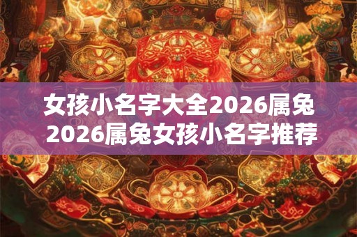 女孩小名字大全2026属兔 2026属兔女孩小名字推荐
