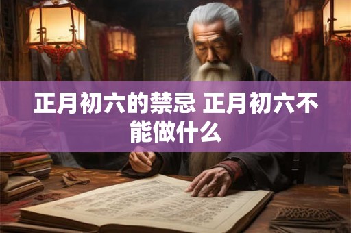 正月初六的禁忌 正月初六不能做什么