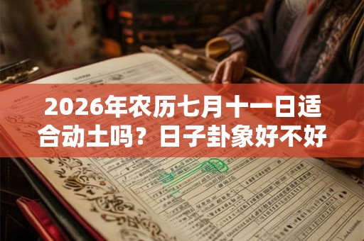 2026年农历七月十一日适合动土吗？日子卦象好不好？