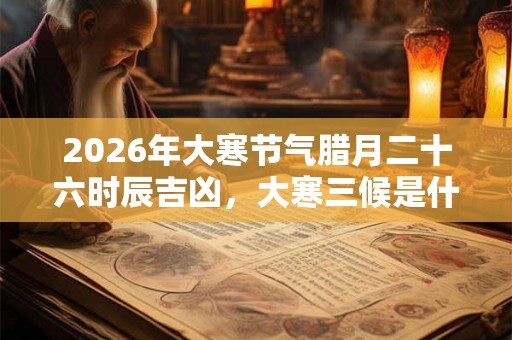 2026年大寒节气腊月二十六时辰吉凶，大寒三候是什么？
