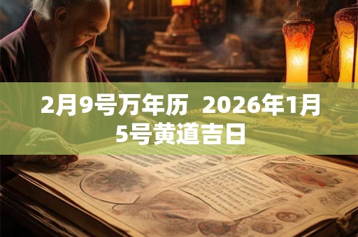 2月9号万年历  2026年1月5号黄道吉日