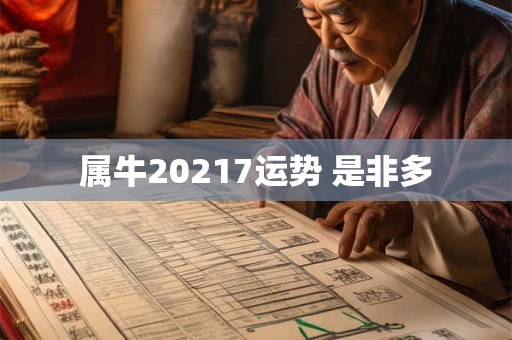 属牛20217运势 是非多