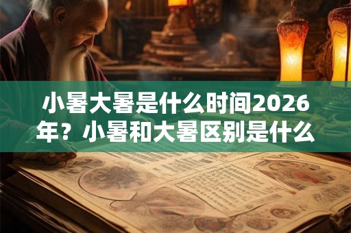 小暑大暑是什么时间2026年？小暑和大暑区别是什么？