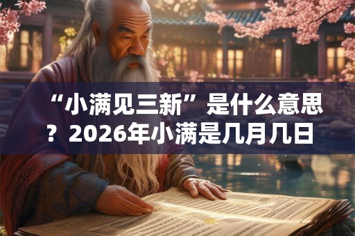 “小满见三新”是什么意思？2026年小满是几月几日？