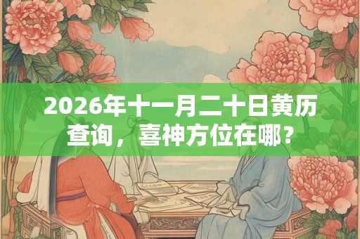 2026年十一月二十日黄历查询,喜神方位在哪? 2026年十一月二十日黄历查询,喜神方位在哪?