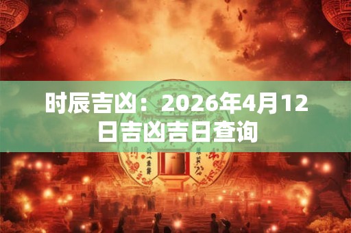 时辰吉凶：2026年4月12日吉凶吉日查询