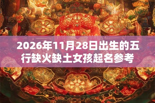 2026年11月28日出生的五行缺火缺土女孩起名参考