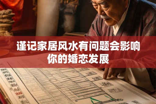 谨记家居风水有问题会影响你的婚恋发展