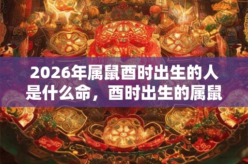 2026年属鼠酉时出生的人是什么命，酉时出生的属鼠人命运好吗？