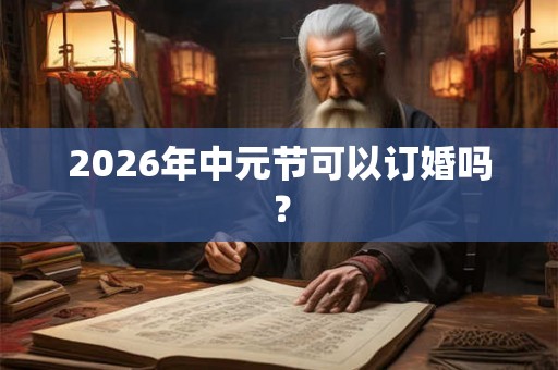 2026年中元节可以订婚吗? 2026年中元节可以订婚吗?