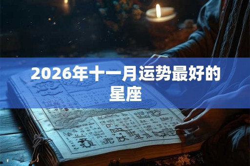 2026年十一月运势最好的星座 2026年十一月运势最好的星座