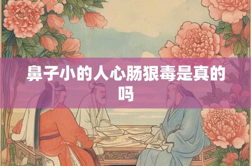 鼻子小的人心肠狠毒是真的吗
