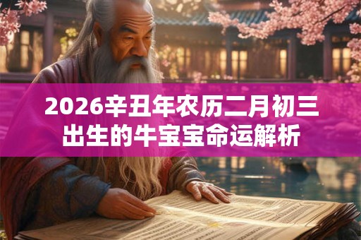 2026辛丑年农历二月初三出生的牛宝宝命运解析