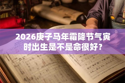 2026庚子马年霜降节气寅时出生是不是命很好？