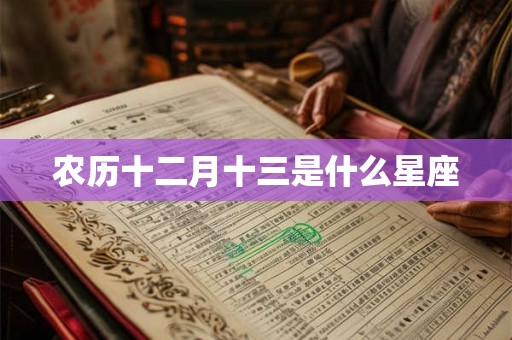 农历十二月十三是什么星座