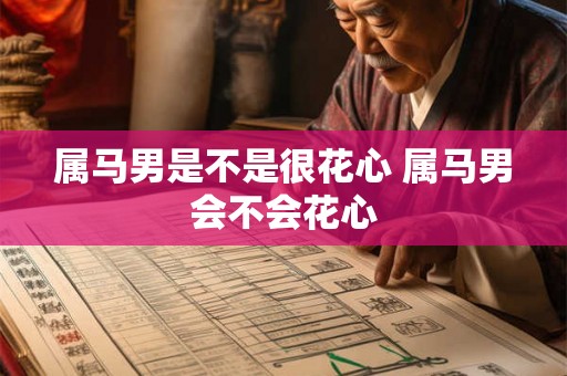 属马男是不是很花心 属马男会不会花心 属马男是不是很花心 属马男会不会花心