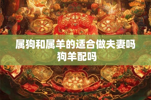 属狗和属羊的适合做夫妻吗 狗羊配吗 属狗和属羊的适合做夫妻吗 狗羊配吗