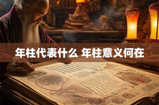 年柱代表什么 年柱意义何在