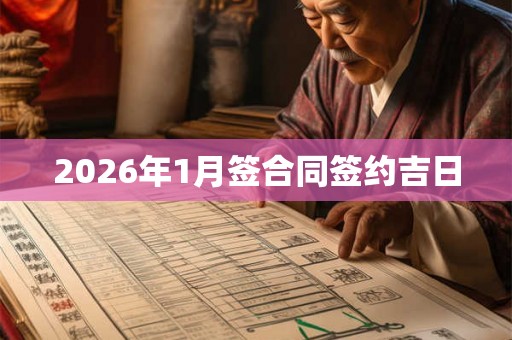 2026年1月签合同签约吉日