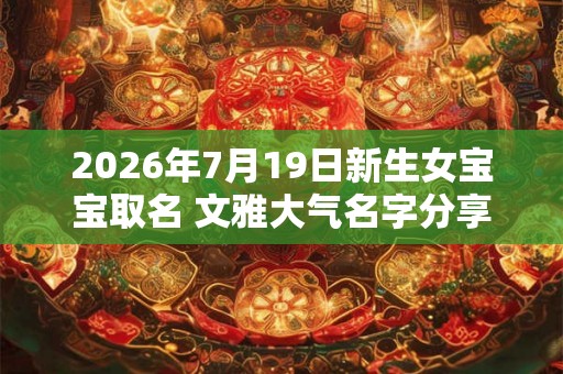 2026年7月19日新生女宝宝取名 文雅大气名字分享