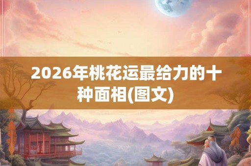 2026年桃花运最给力的十种面相(图文) 2026年桃花运最给力的十种面相(图文)