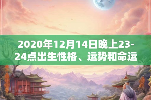 2020年12月14日晚上23-24点出生性格、运势和命运
