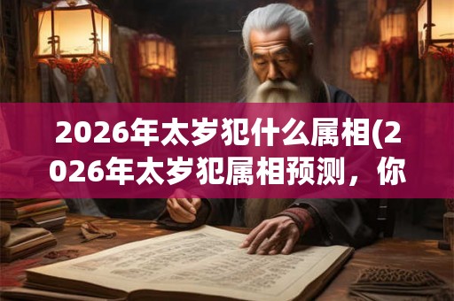2026年太岁犯什么属相(2026年太岁犯属相预测，你是否会受其影响？)