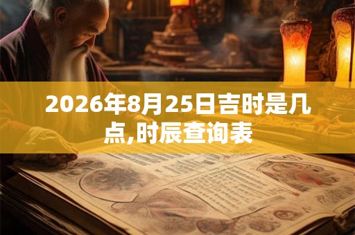 2026年8月25日吉时是几点,时辰查询表