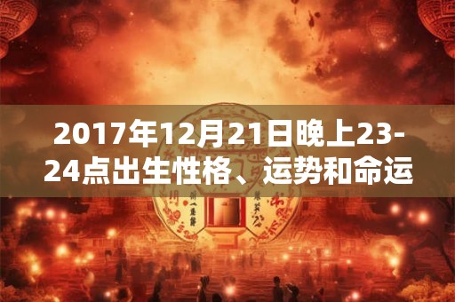 2017年12月21日晚上23-24点出生性格、运势和命运
