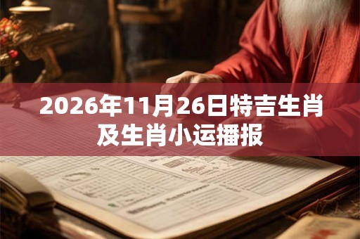 2026年11月26日特吉生肖及生肖小运播报