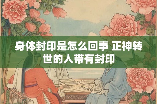 身体封印是怎么回事 正神转世的人带有封印