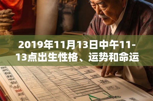 2019年11月13日中午11-13点出生性格、运势和命运
