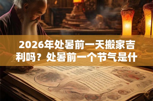 2026年处暑前一天搬家吉利吗？处暑前一个节气是什么？