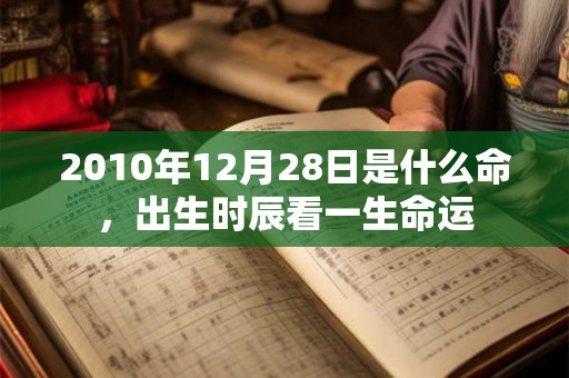 2010年12月28日是什么命，出生时辰看一生命运