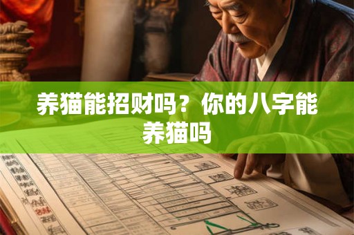 养猫能招财吗？你的八字能养猫吗