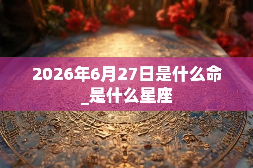 2026年6月27日是什么命_是什么星座