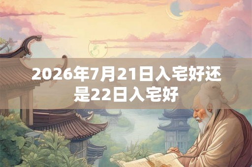 2026年7月21日入宅好还是22日入宅好 2026年7月21日入宅好还是22日入宅好