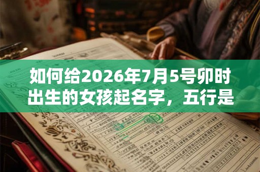 如何给2026年7月5号卯时出生的女孩起名字，五行是什么？