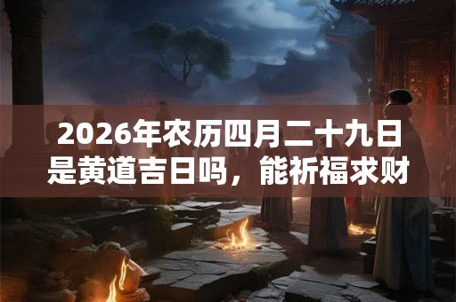 2026年农历四月二十九日是黄道吉日吗，能祈福求财吗？