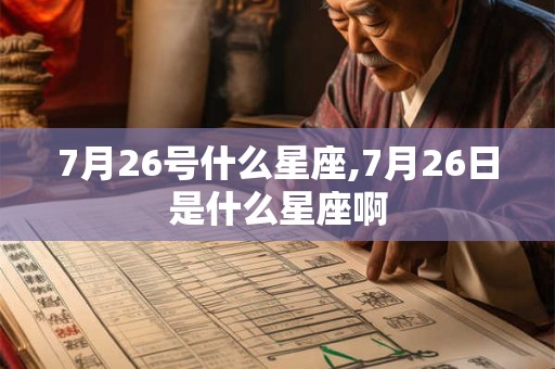 7月26号什么星座,7月26日是什么星座啊