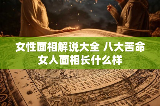 女性面相解说大全 八大苦命女人面相长什么样 女性面相解说大全 八大苦命女人面相长什么样