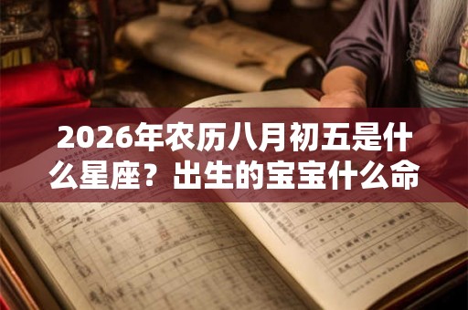 2026年农历八月初五是什么星座?出生的宝宝什么命? 2026年农历八月初五是什么星座?出生的宝宝什么命?
