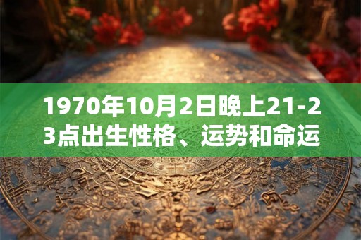 1970年10月2日晚上21-23点出生性格、运势和命运
