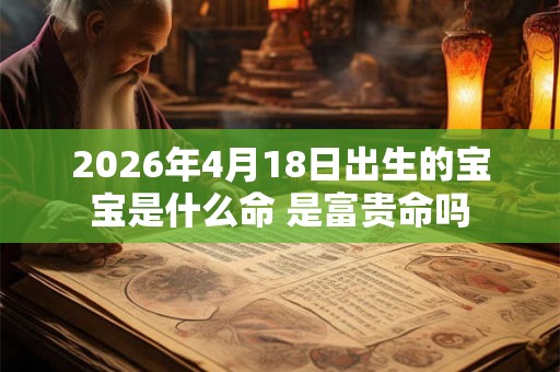 2026年4月18日出生的宝宝是什么命 是富贵命吗