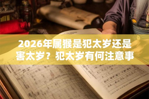 2026年属猴是犯太岁还是害太岁？犯太岁有何注意事项？